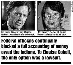 Interior Secretary Bruce Babbit and Attorney General Janet Reno