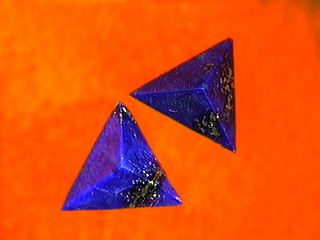 Lapis pyramids can be used for earrings