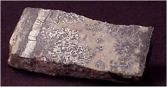 Slab of rock 
containing Silver vein 
from www.minerals.net
